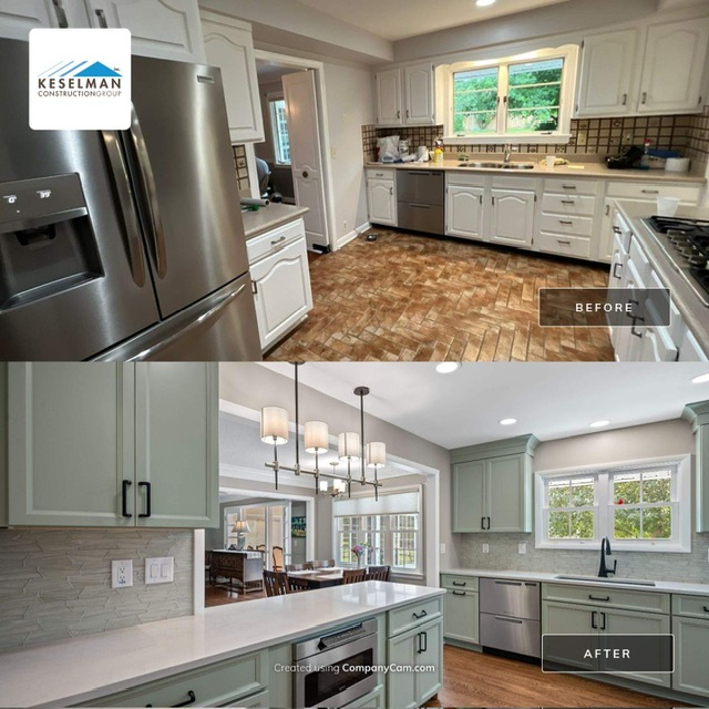 A Cleveland kitchen before and after a major remodeling project. From dark and cluttered to light, bright, and spacious