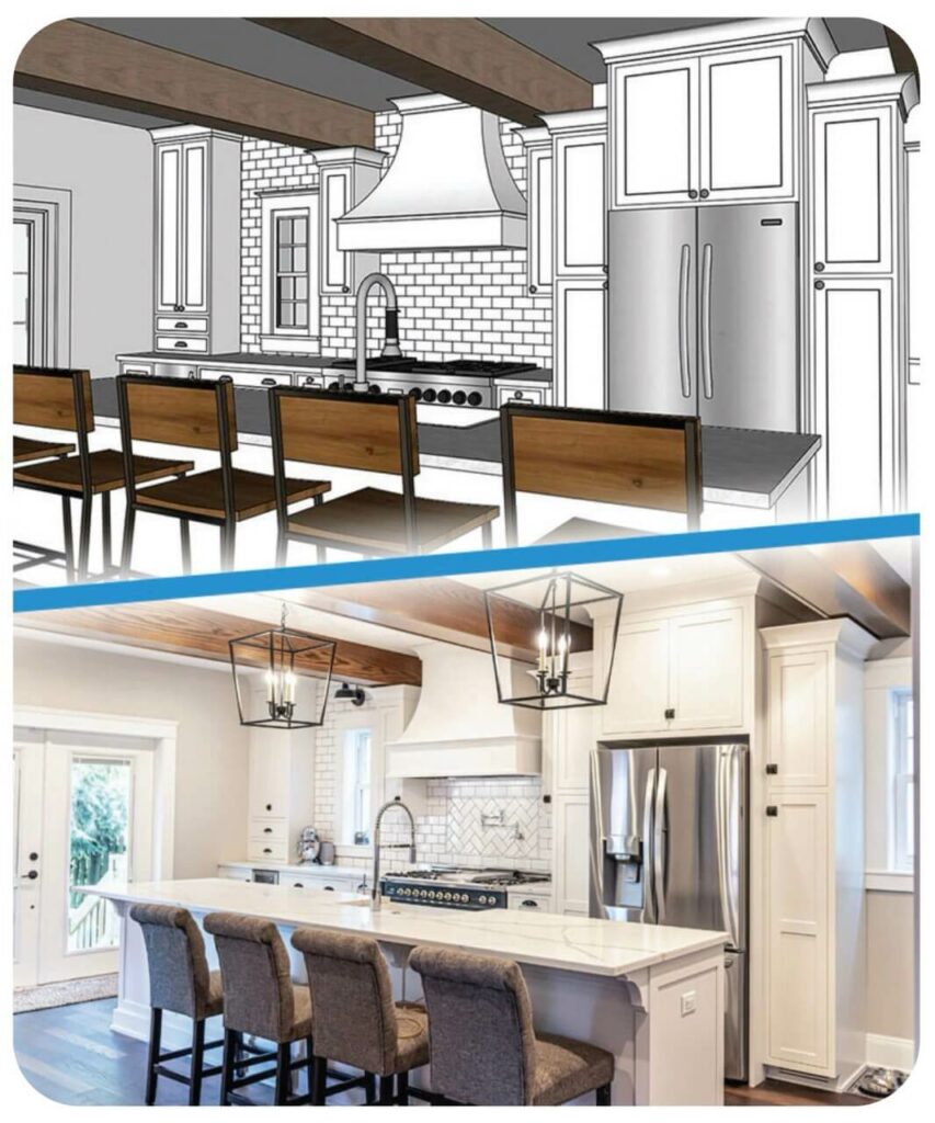 Kitchen Interior Design Sketch: From Design to Reality