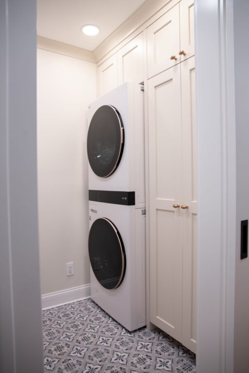 Custom White cabinetry Beachwood OH Laundry Room Remodel