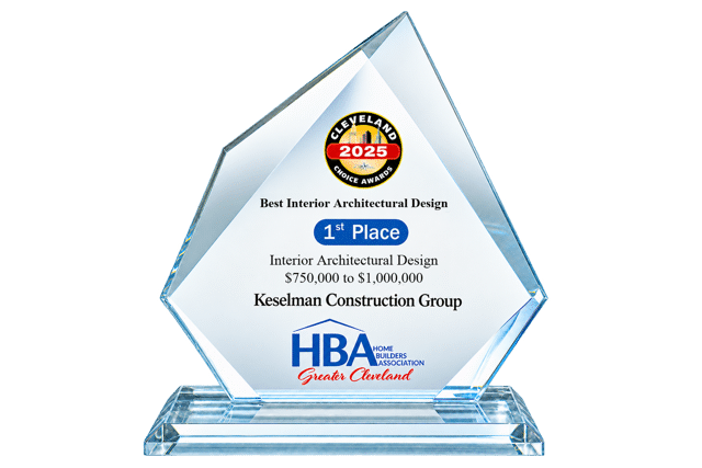 2025 Cleveland Choice Award trophy - Best Interior Architectural Design